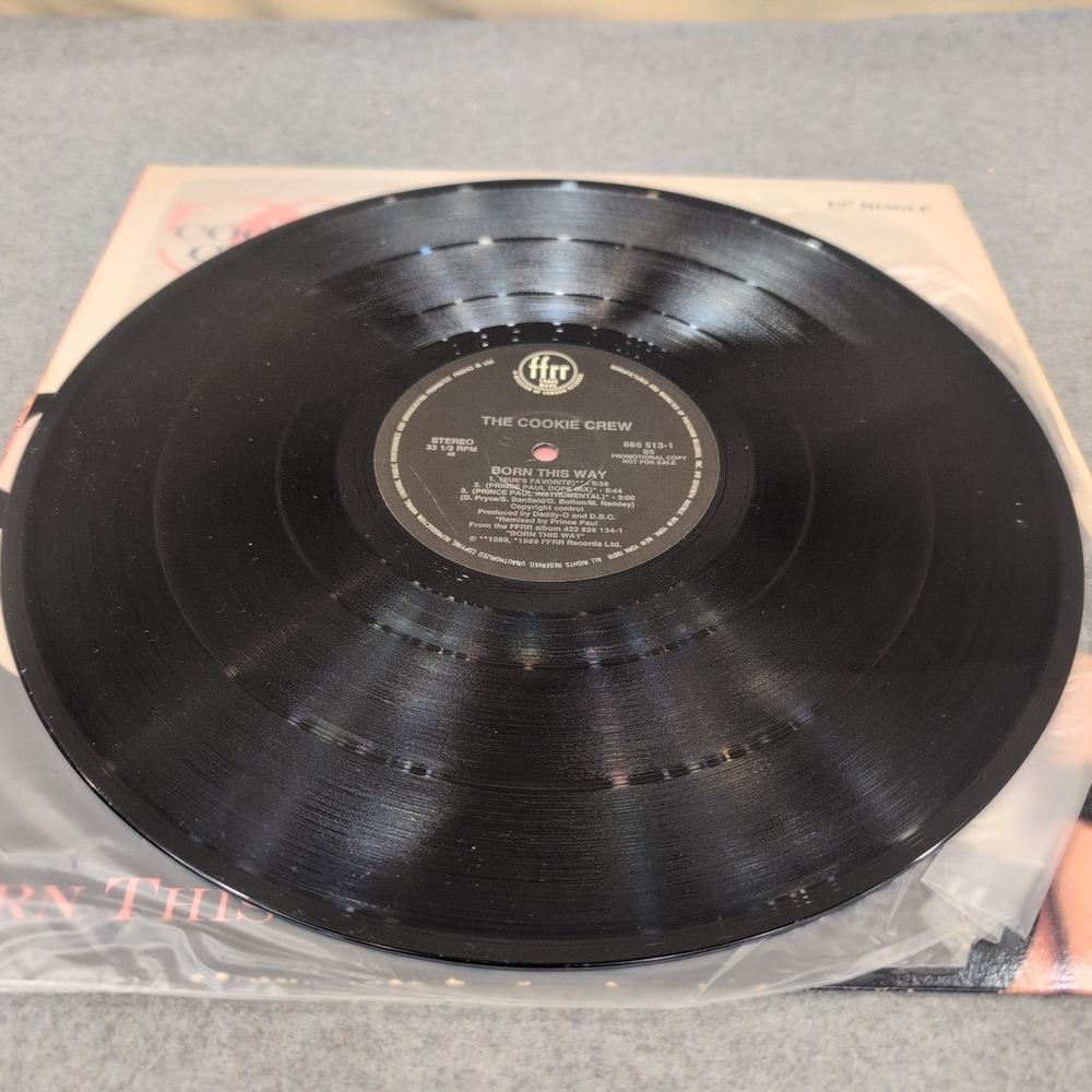 The Cookie Crew Born This Way 12" Vinyl Single 1989 Promo Prince Paul Remix VG - Picture 4 of 7